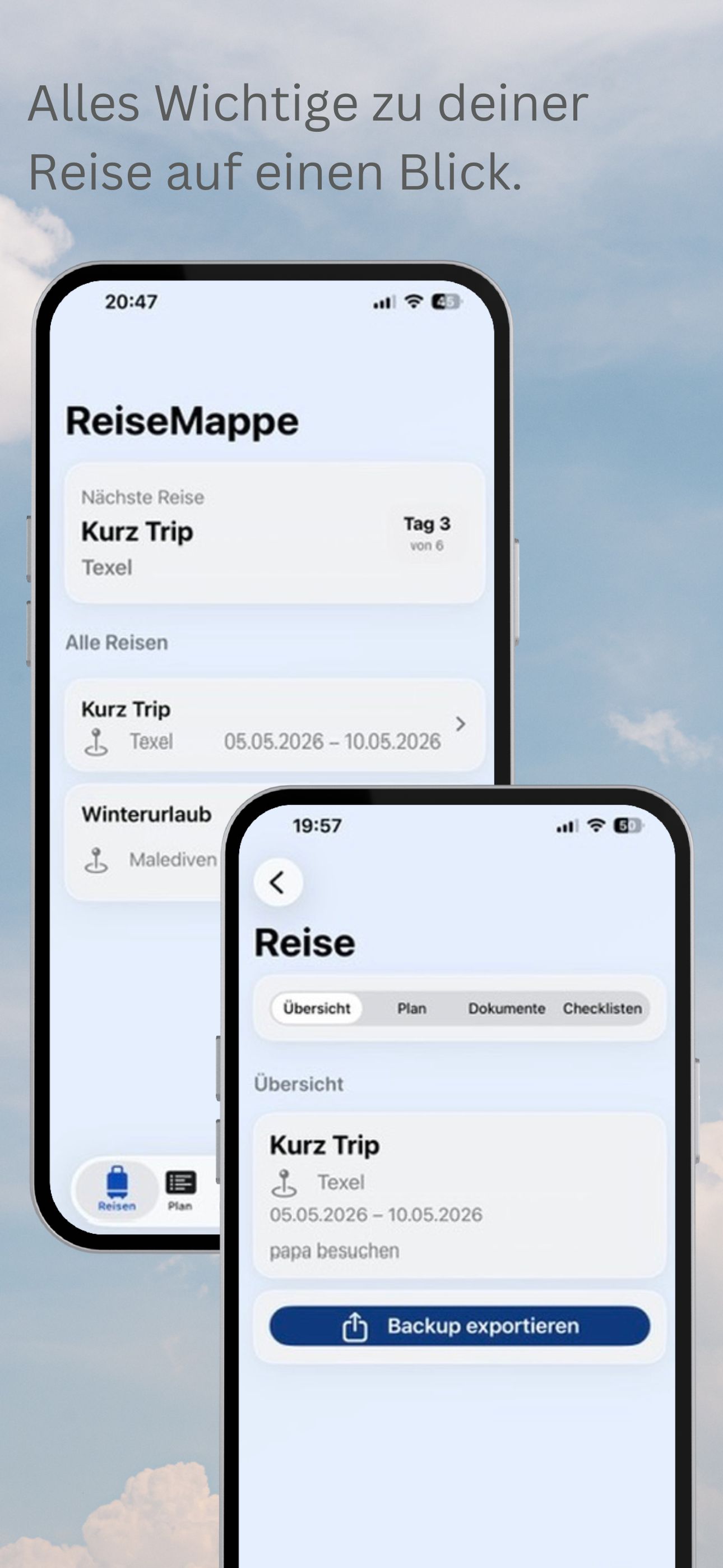 ReiseMappe – Reisen übersichtlich organisieren